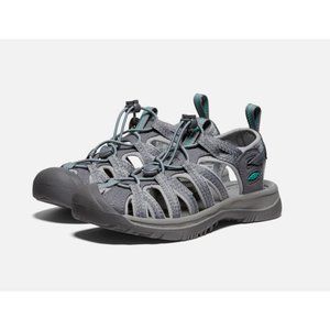 Keen Whisper Women's Size 10.5 Tie Grey Peacock Grey Sandals NWOB